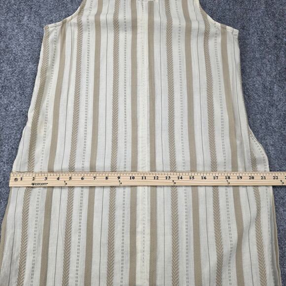Anthropologie Dress Womens Small Beige Stripe Delphine Textured Tunic Boho Chic - Picture 8 of 16